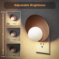Veilleuse LED ZHILAI Mini Moderne Blanc Chaud 3000K à Brancher, Luminosité Réglable avec Capteur, Idéale pour la Décoration de Chambre