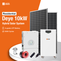 Système solaire hybride monophasé 10 kW avec contrôle BMS intelligent, batterie LiFePO4 220 V 51,2 V 314 Ah, onduleur Deye IP65 pour la maison