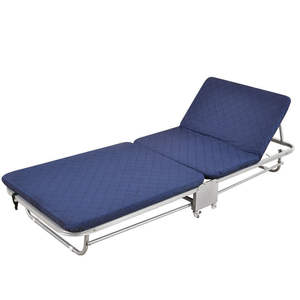 Cama plegable Myb de dos plazas, rectangular, de aleación de aluminio, multifuncional, para uso en oficina, hogar y hotel, color azul - Product Image 2