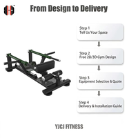 Appareil de lunge à charge libre avec bras indépendants, plateformes de pieds séparés, coussin de hanche, rouleaux de jambe et base stable pour centre de remise en forme