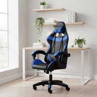 Chaise Gaming Pivotante avec Fonction de Refroidissement Rotative, Tissu Personnalisable, de Runda, en Cuir Synthétique PVC avec Repose-Pieds