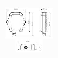 EM300-CL capteur de niveau capacitif LoRaWAN batterie 10 ans IP67 réservoir de lavage des mains toilettes intelligentes