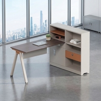 Poste de travail de bureau en îlot, bureau informatique moderne avec cloison de séparation pour employé, ensemble de mobilier de luxe en forme de L pour personnel, vente en gros