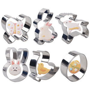 Ensemble d'<span class=keywords><strong>emporte</strong></span>-pièces de Pâques en acier inoxydable vente en gros ustensiles de cuisson pour biscuits, gâteaux, oeufs, lapins, outils de cuisson - Product Image 4