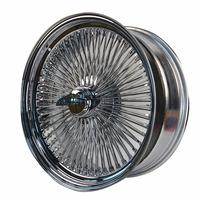 Velg Kawat Baja Custom 72/100 Jari-jari, Model Cross/Straight Lace Spoke Standard/Reverse, Ukuran 13-22 Inch, Warna Emas/Perak Baru