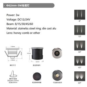 Lampe enterrée dans le sol <span class=keywords><strong>GU10</strong></span> MR16 <span class=keywords><strong>Spot</strong></span> encastré extérieur étanche Lampadaire souterrain - Product Image 6