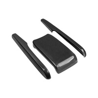 Housses de protection pour accoudoir en fibre de carbone, modification décorative pour accoudoir central de voiture Honda Civic 10ème génération 2016 2017 2018 2019