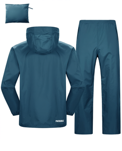 Conjunto de Chaqueta y Pantalones Impermeables para Hombre, Ligeros, Resistentes al Viento, para Senderismo y Actividades al Aire Libre - Product Image 1