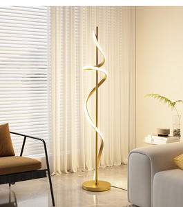 โคมไฟตั้งพื้นแบบตรงทันสมัยพร้อมการป้องกันดวงตาอย่างเต็มที่โคมไฟคลื่นมุมสำหรับห้องนั่งเล่นหรือห้องนอน - Product Image 4