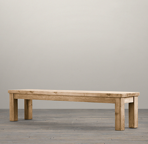 Banc antique français personnalisé Rhoohill avec design traditionnel en bois massif pour chambre à coucher, banc de chambre, tabouret - Product Image 1