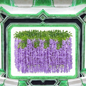 JINMU001 Fiori di Glicine in Seta <span class=keywords><strong>Viola</strong></span> e Bianca, Decorazione Artigianale a Lunga Durata, Ecologica per Casa ed Eventi - Product Image 2