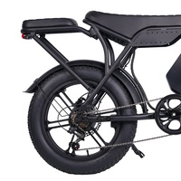 Vélo électrique tout-terrain avec frein à disque hydraulique, 60V 30Ah 250W, 7 vitesses, 30 mph, pneus larges 20*4 pouces, en stock aux États-Unis