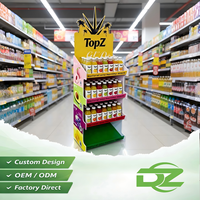 Support d'affichage au sol en PVC personnalisé pour les bouteilles et les canettes de bière et de boissons, supermarché, vente au détail