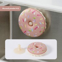 Éponge à vaisselle magique en forme de beignet, tampon à récurer, chiffon en pulpe de bois pour le nettoyage de la cuisine, brosse à vaisselle, épurateur de casseroles