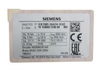 1FK7083-2AH74-1EH2 1FK70832AH741EH2 Servomoteur avec encodeur et frein pour PLC