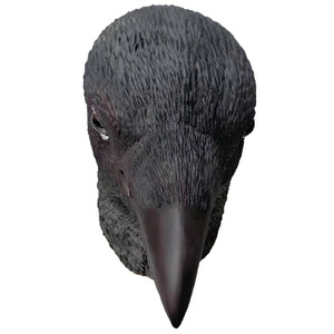 Masque de corbeau en latex noir, couvre-chef à bec de corbeau, accessoires de costume de fête cosplay, taille unique - Product Image 5