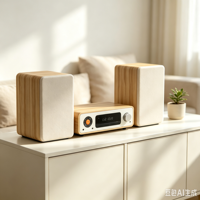 Lecteur CD en bois MDF de nouvelle conception, système audio haute fidélité avec Bluetooth sans fil