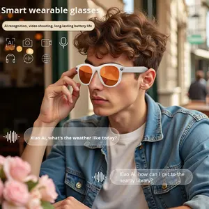 Lunettes intelligentes avec caméra HD IA pour commande vocale par casque, <span class=keywords><strong>enregistreur</strong></span> de conduite, prise de photos et vidéos en vue à la première personne - Product Image 4