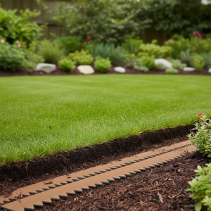 Bordure de jardin en acier pré-rouillé 40 x 8 pouces, ondulée, dentée, pliable, pour aménagement paysager et pavage tactile - Product Image 2