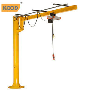 1 tonelada 2 toneladas 360 grados giratorio montado en el suelo polipasto eléctrico Control remoto inalámbrico Vertical Portal marco voladizo grúa - Product Image 3