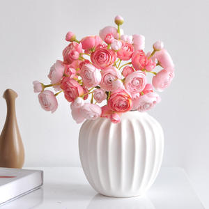 Ramo de flores artificiales pequeñas exclusivas transfronterizas D229, ramo de flores de loto de 12 cabezas, decoración elegante y de alta calidad - Product Image 1