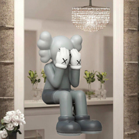 Plateau de rangement pour clés en résine peinte durable, design pyramidal minimaliste moderne, figurine d'ours, thèmes religieux, féeriques, amour, musique