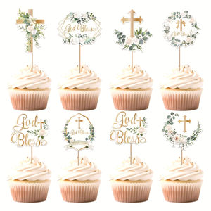DAMAI Paquete <span class=keywords><strong>de</strong></span> 35 Adornos <span class=keywords><strong>para</strong></span> Cupcakes con Cruz y Corona Blanca, Decoración <span class=keywords><strong>para</strong></span> Cupcakes <span class=keywords><strong>para</strong></span> Bautizo Cristiano, <span class=keywords><strong>Primera</strong></span> Comunión <span class=keywords><strong>de</strong></span> Niños y <span class=keywords><strong>Niñas</strong></span> - Product Image 6