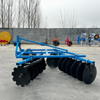Herse à disques robuste montée sur tracteur, charrue à disques déportée pour la préparation du sol