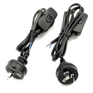 Au Plug two in two with 303 control button switch Australian desk lamp power cord