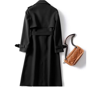 Coupe-Vent <span class=keywords><strong>Mi</strong></span>-<span class=keywords><strong>Long</strong></span> Ohsisa pour <span class=keywords><strong>Femme</strong></span>, Style Rétro Décontracté, Veste Imperméable Vintage Printemps-Automne - Product Image 5
