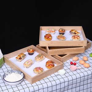 Bamboo Bread <b>Tray</b> Rectangular Cake Pastry Plate Wooden <b>Baking</b> Food Display <b>Storage</b> <b>Tray</b> Natural Safe Simple Style - Product Image 4