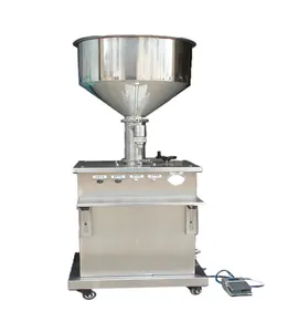 Vertical Wax Cheese Cream Bottle Filling Equipment Heated Mixing Filler Semi Automatic Heating Filling Machine With Mixer