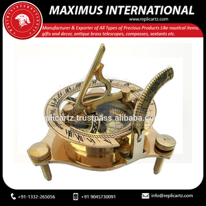 Brújula de Sol Vintage Premium de Plata y Latón con Botón de Presión, Colgante, Reloj de Sol, Decoración Náutica, Regalo Coleccionable, Decoración del Hogar - Product Image 6