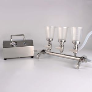 Mikro biologischer Filter <span class=keywords><strong>test</strong></span> mit Membran flüssigkeits pumpe im 3-Zweig-Vakuumverteiler - Product Image 1