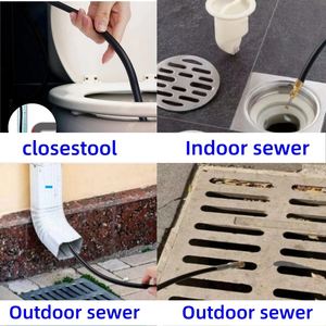 Tuyau de nettoyage haute pression noir/doré de 2-35 m <span class=keywords><strong>pour</strong></span> égouts et canalisations, kit de pulvérisation avec <span class=keywords><strong>buse</strong></span> <span class=keywords><strong>pour</strong></span> lavage de voitures et travaux de nettoyage - Product Image 6