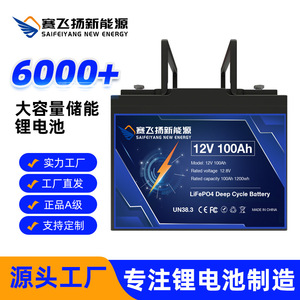 แบตเตอรี่ Saifeiyang New Energy LiFePO4 12V 100Ah แบบ Deep Cycle กันน้ำระดับ IP65 สำหรับเก็บพลังงานภายในบ้าน - Product Image 2
