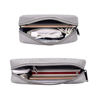 Sac de rangement pour souris et accessoires informatiques en tissu Oxford résistant à l'eau pour souris sans fil, clés USB, câbles et petits adaptateurs