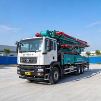Pompe à béton diesel haute performance 37m avec roulement de moteur et pompe à huile principale 190ml/r, et tuyau de transport résistant à l'usure pour béton