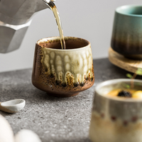 Tasse à café en porcelaine de style japonais moderne et luxueuse, faite à la main, pour mariage, usage domestique et commercial, passe au lave-vaisselle et au micro-ondes
