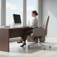 Silla ergonómica ajustable simple y cómoda de fábrica china con función de ventilación - silla de oficina para empleados