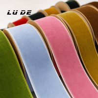 Ruban en velours de nylon imprimé sur une face, personnalisé, vente chaude, 25 yards/rouleau, 1 pouce, 118 couleurs, avec logo personnalisé pour l'emballage de cadeaux