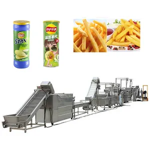 Línea de producción automática de patatas fritas, máquina para hacer patatas fritas, planta de procesamiento de patatas fritas