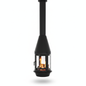 Caminetto a <span class=keywords><strong>Bioetanolo</strong></span>/Legna Senza Fumo Ecologico da Interno Montato a Soffitto Sospeso in Acciaio - Product Image 1