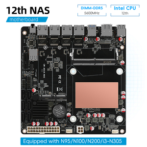 6-Bay Mini <strong>ITX</strong> <strong>Motherboard</strong> NAS ALL ONE 17*17CM Alder Lake I3 N305/N100 4*2.5Gbe Dual M.2 NVMe Support TrueNAS/Unraid Intel - Product Image 2