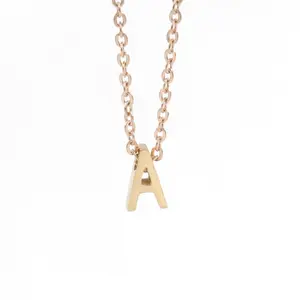 Rose Gold Plated Letter Halskette Zierliche hypo allergene Initial A-Z Custom ized Name Halskette für Frauen Mädchen Männer