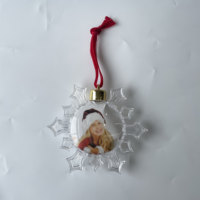 Mini Boules de Noël en Plastique à Formes Variées, Décorations Suspendues pour Arbre, Cadeaux pour Enfants, Insert Photo pour Fêtes