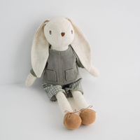 Peluche lapin brodée super douce avec accessoire jupe mignonne pour bébés et enfants, cadeau d'anniversaire