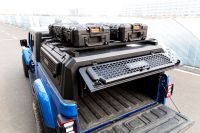Hardtop de benne de camion articulé de haute qualité en alliage d'aluminium avec grand espace de rangement, installation sans perçage pour Jeep Gladiator Pickup