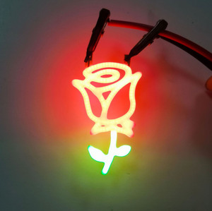 โคมไฟรูปดอกกุหลาบสีแดงและสีเขียว COB กระพริบ DC 3V ไฟกระพริบ LED สำหรับตกแต่งงาน DIY งานปาร์ตี้ และงานประดิษฐ์ - Product Image 4