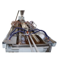 Panneau de panneau creux en plastique PVC, ligne d'extrusion de profil, pour décoration de plafond en marbre, haut de gamme, d'angle, perle en plastique